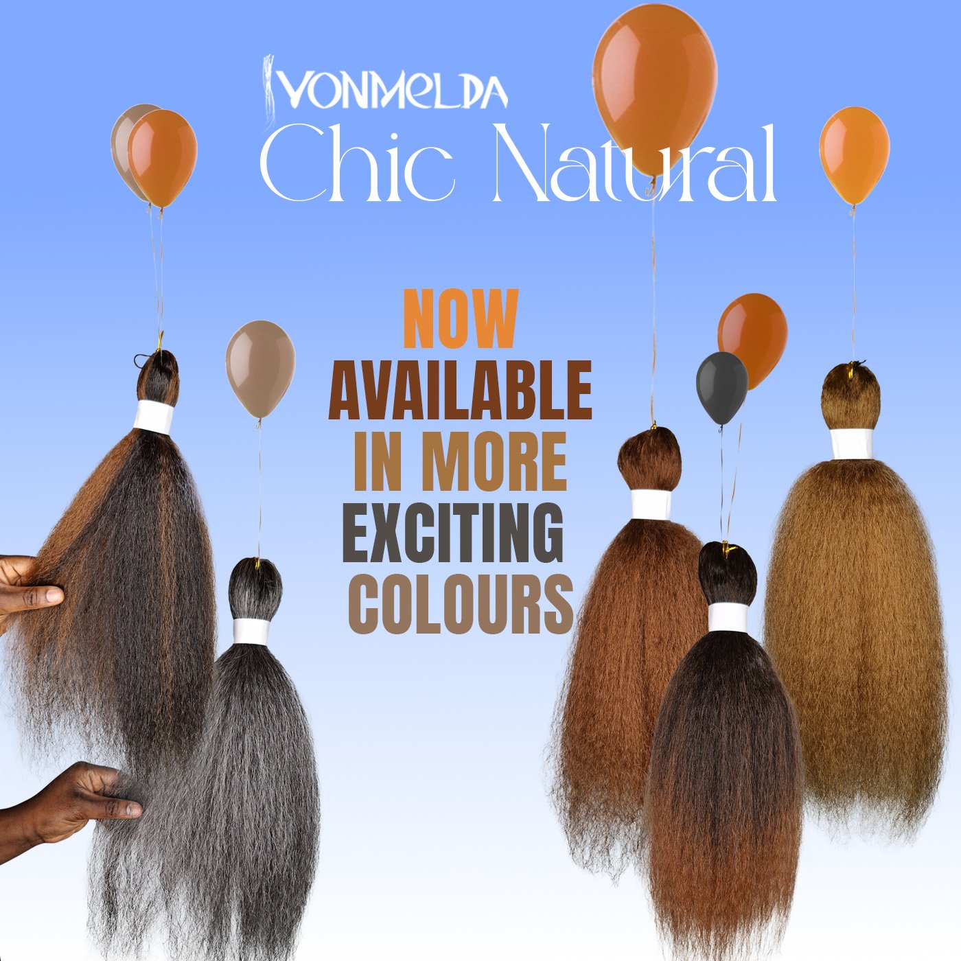 Chic natural now available in more exciting colors Chic natural now available in more exciting colors