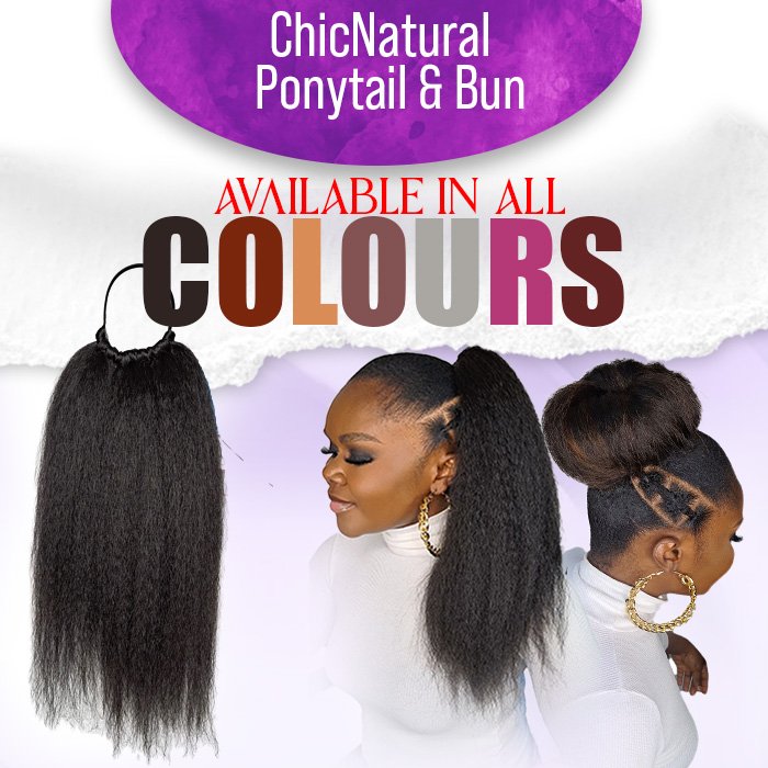 Chic Natural Ponytail & bun