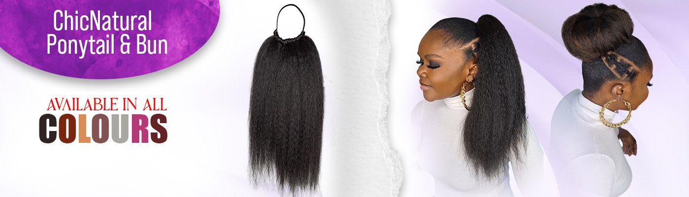 Chic Natural Ponytail & bun
