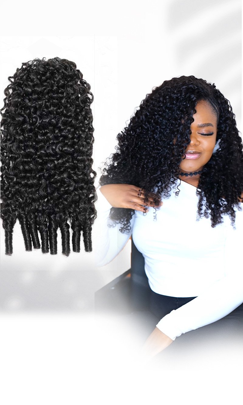 Curcly Humanhair crochet
