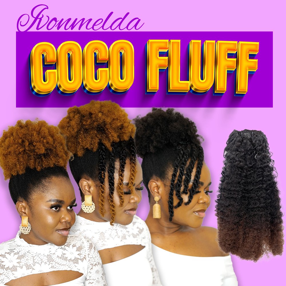 COCO FLUFFY Weft Hair | Protein fibre Hair | 10 Inches